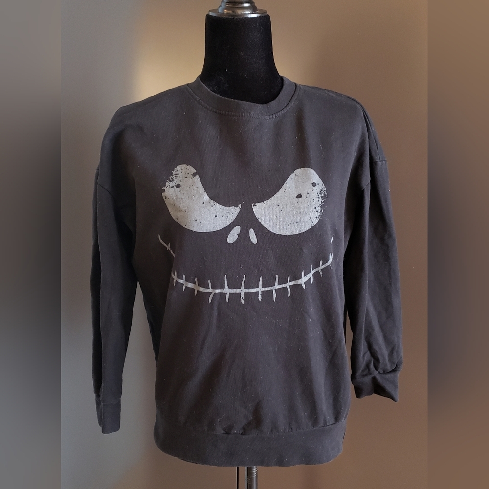 🔥 Disney The Nightmare Before Christmas Jack Skellington Graphic Sweatshirt XS